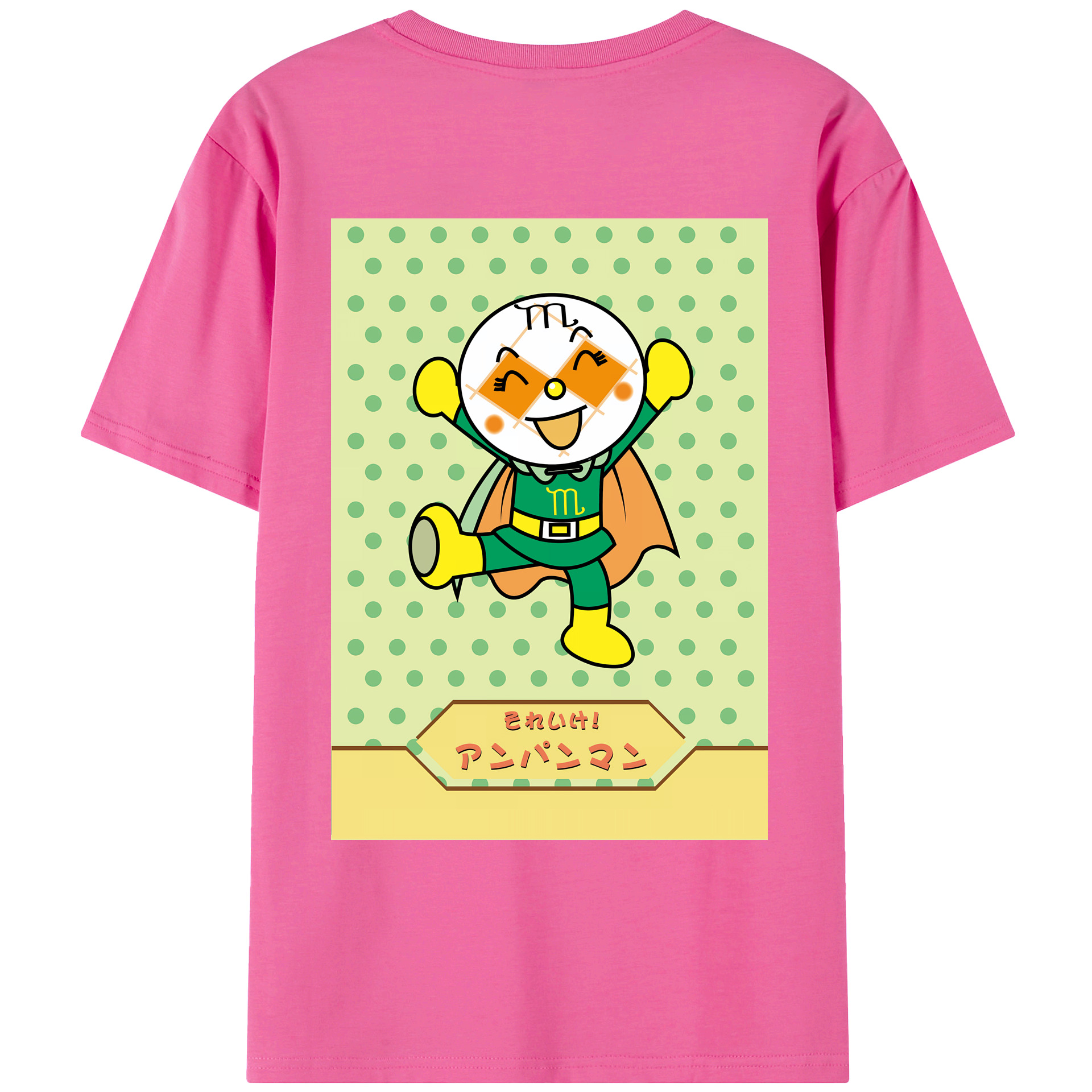 （画像用） アンパンマン Anpanman レディース半袖Tシャツ(バックプリント)